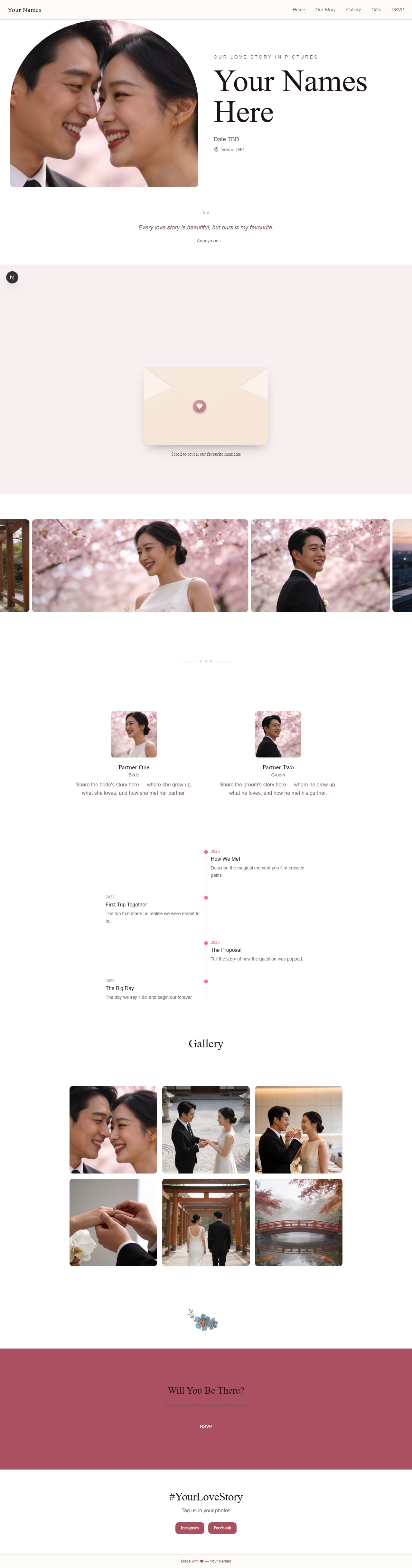 Preview of the Photo Story template