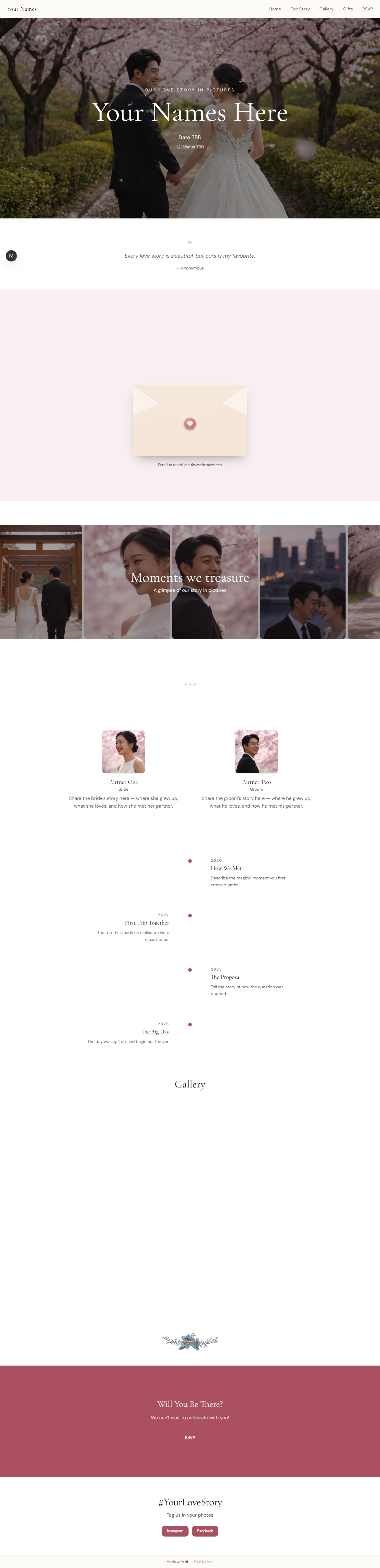 Preview of the Photo Story template